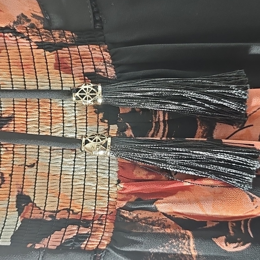 Black and Coral Halter Dress. White‎ House Black Market Size 0 Hi/lo. Flowy - Picture 7 of 11